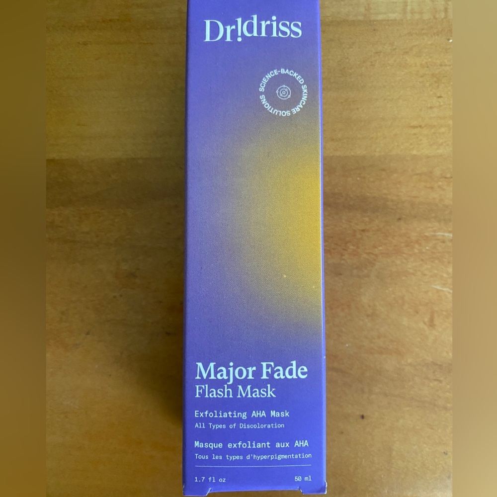 NIB Dr. Idriss Major Fade Flash Mask
